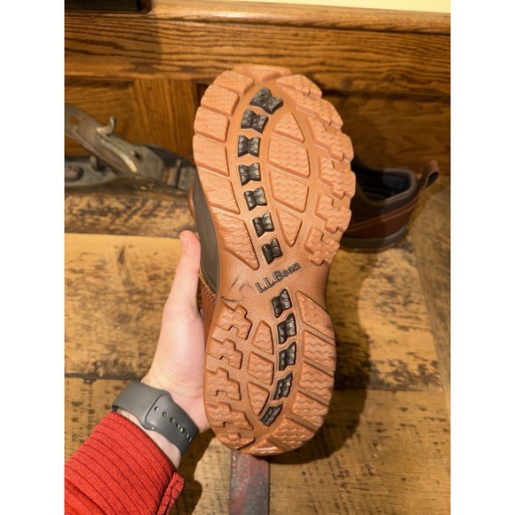 L.L. Bean Mens Storm Chaser Boots Size 8 Wide Leather Uppers-Slip on #297727 EUC - Picture 8 of 10
